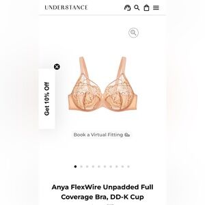 ⭐️2/40 | Understance | Anya FlexWire Unpadded Full Coverage Bra | 34 DDD